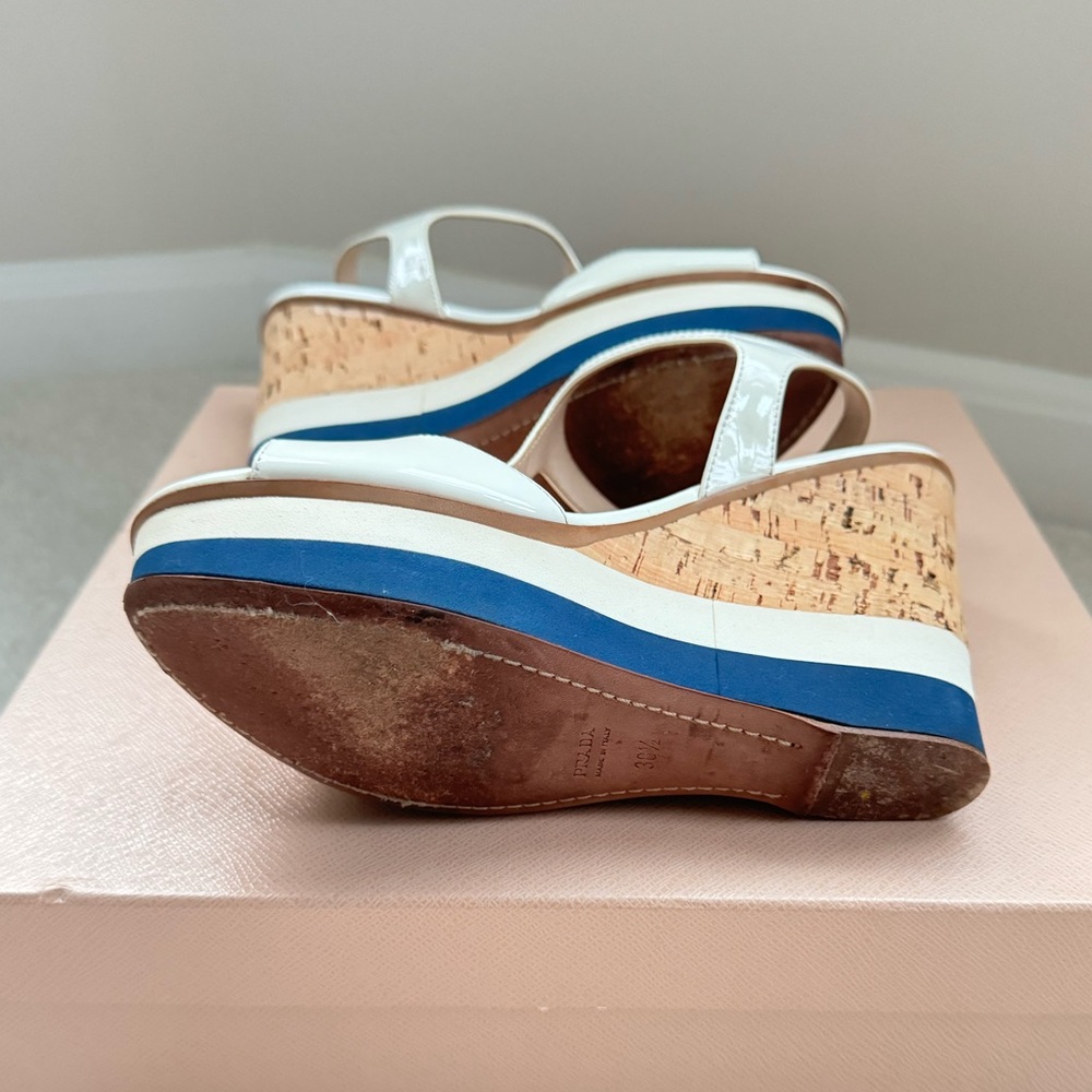 PRADA White Wedge Sandals - Picture 5 of 5